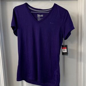Nike Women's V-Neck Purple Tee